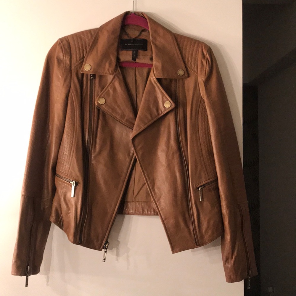 Leather BCBG moto jacket